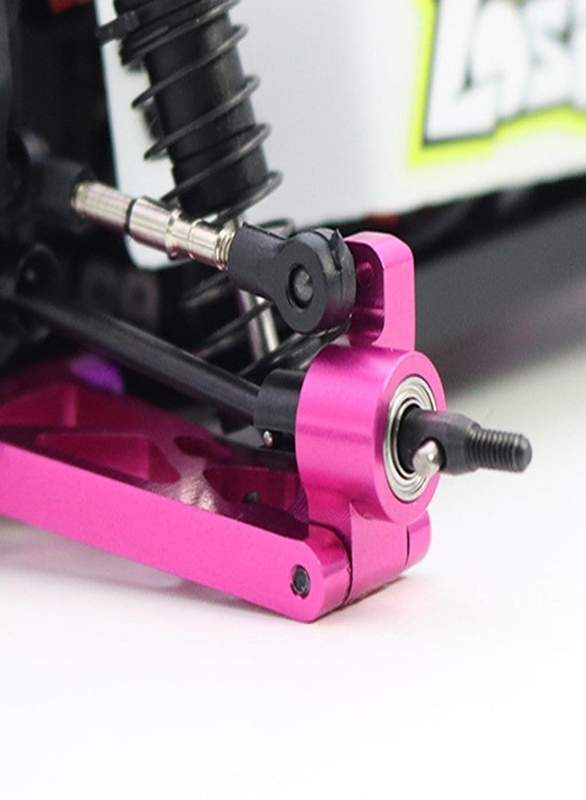 FACCNOY Metal Steering Knuckles C Hubs Suspension Arms CVD Shaft for 1/24 Losi Micro b Rc Car 2WD Buggy Chassis Plate Linkage Upgrades (Set 1 Pink) - Image 4